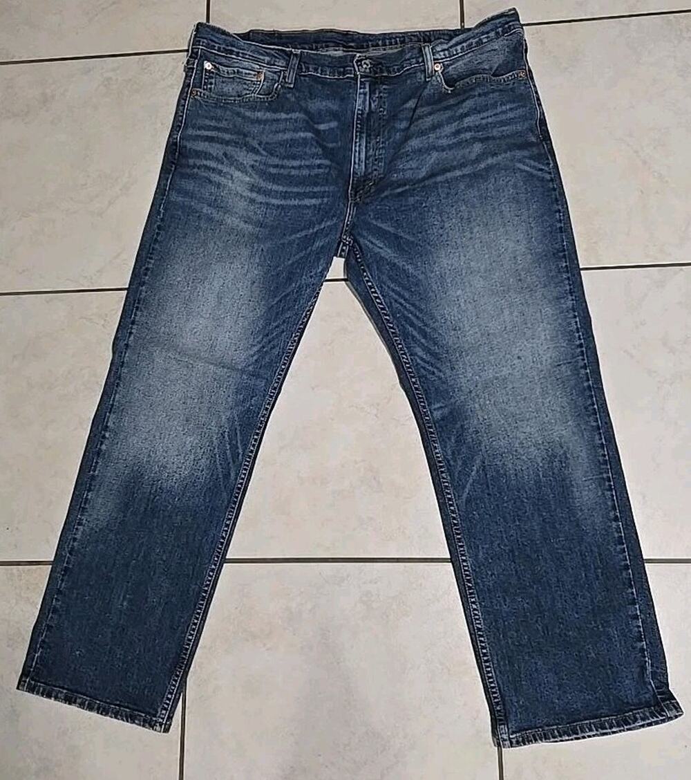 Levis 559 Mens Jeans 42x30 Relaxed Straight Blue Denim Faded Medium Wash
